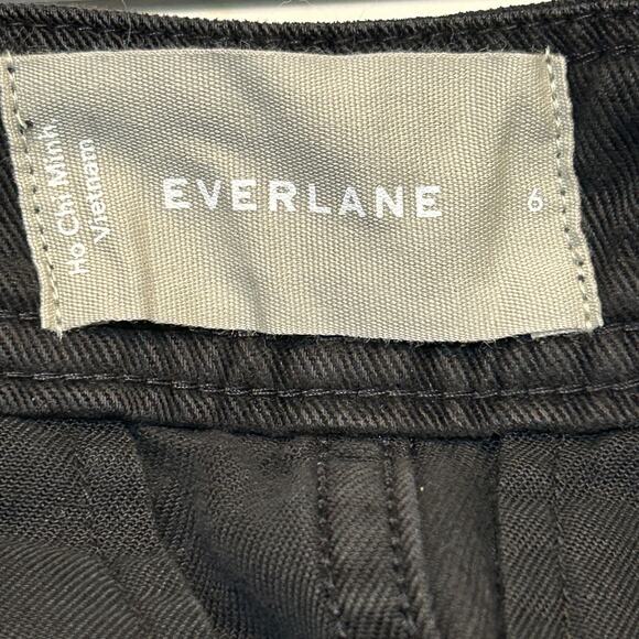 Everlane The Tencel Relaxed Chino Pants Black High Rise Women's 6 NWT Pockets - Picture 3 of 13
